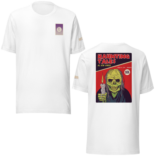 Age of Comics | Horror Collection | Haunting Tales | Unisex T-shirt | White | Front & Back Print