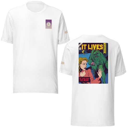 Age of Comics | Horror Collection | It Lives | Unisex T-shirt | White | Front & Back Print