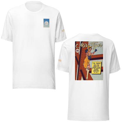 Age of Comics | Superhero Collection | Miss Kitty | Unisex T-shirt | White | Front & Back Print