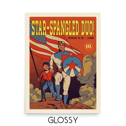 Age of Comics | Superhero Collection | Star Spangled Duo | Glossy Poster
