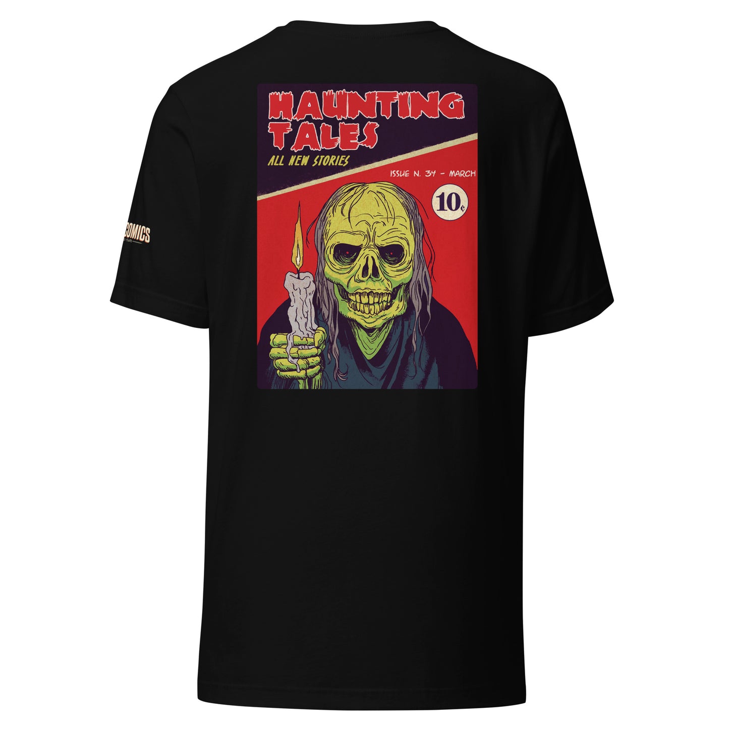 Age of Comics | Horror Collection | Haunting Tales | Unisex T-shirt | Black | Front & Back Print