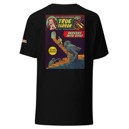 Age of Comics | Horror Collection | True Terror | Unisex T-shirt | Black | Front & Back Print