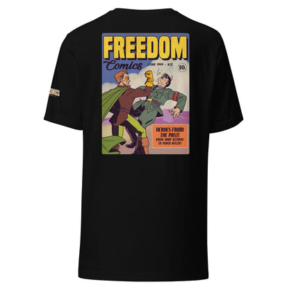 Age of Comics | Superhero Collection | Freedom | Unisex T-shirt | Black | Front & Back Print