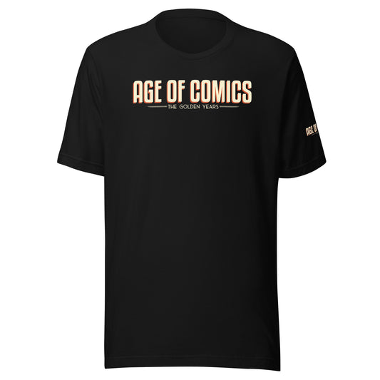 Age of Comics | Logo | Unisex T-shirt | Black | Front Print