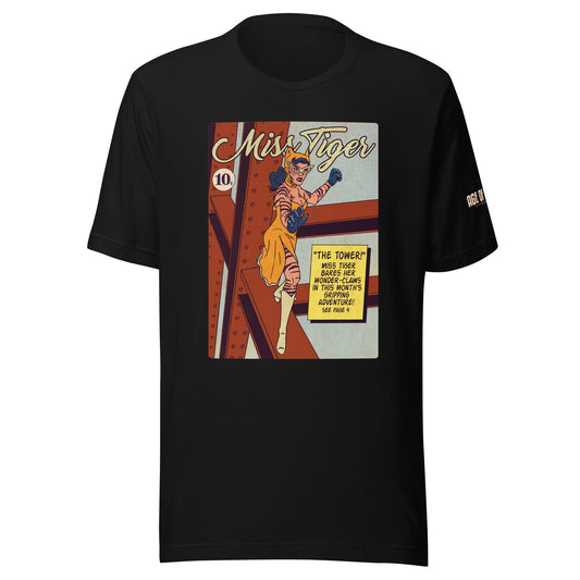 Age of Comics | Superhero Collection | Miss Kitty | Unisex T-shirt | Black | Front Print