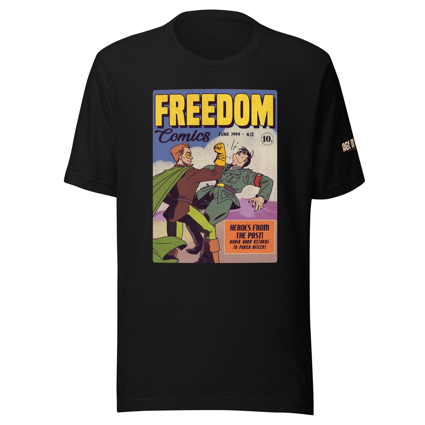 Age of Comics | Superhero Collection | Freedom | Unisex T-shirt | Black | Front Print