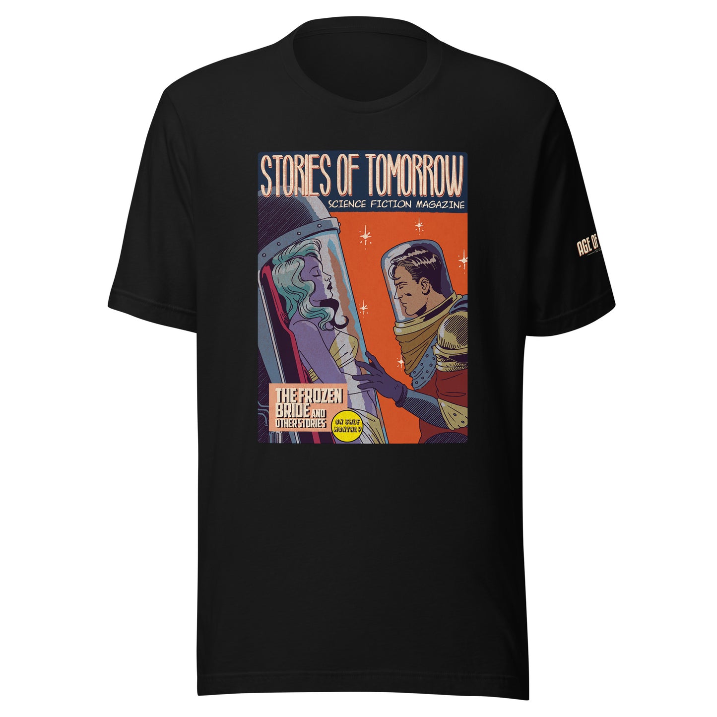 Age of Comics | Scifi Collection | Stories of Tomorrow | Unisex T-shirt | Black | Front Print