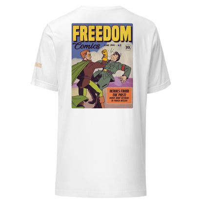 Age of Comics | Superhero Collection | Freedom | Unisex T-shirt | White | Front & Back Print