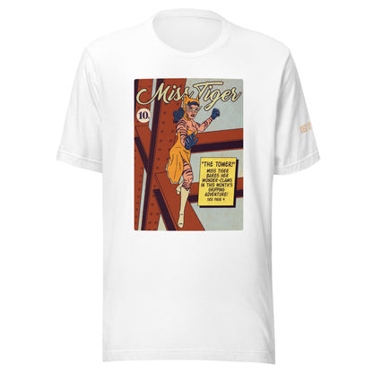 Age of Comics | Superhero Collection | Miss Kitty | Unisex T-shirt | White | Front Print