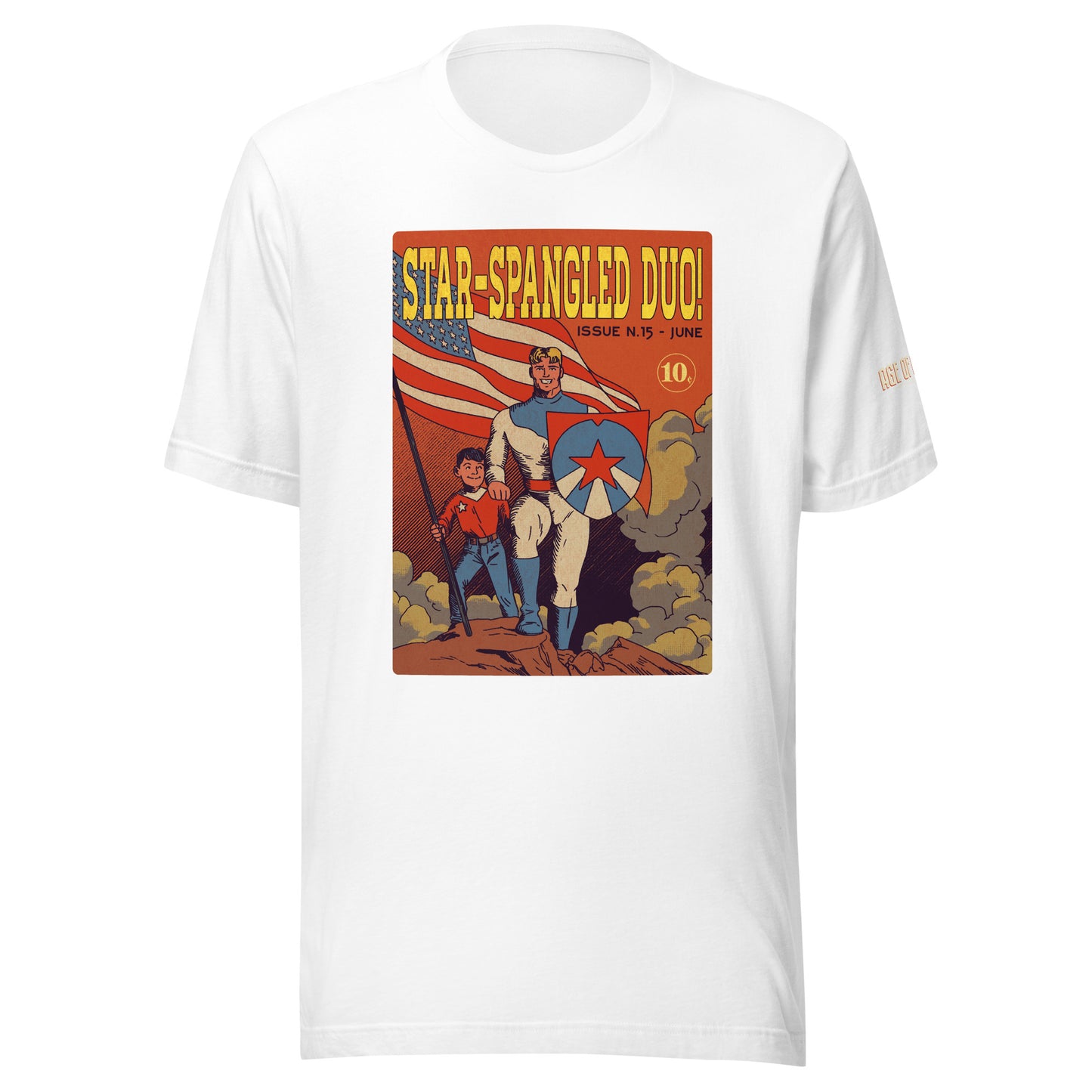 Age of Comics | Superhero Collection | Star Spangled Duo | Unisex T-shirt | White | Front Print