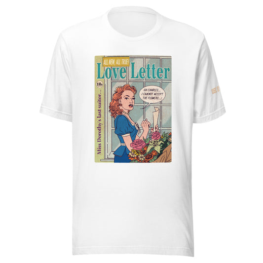 Age of Comics | Romance Collection | Love Letter | Unisex T-shirt | White | Front Print