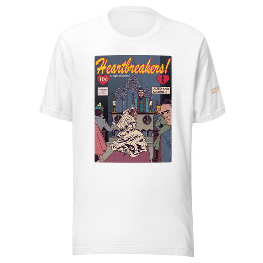 Age of Comics | Romance Collection | Heartbreakers! | Unisex T-shirt | White | Front Print
