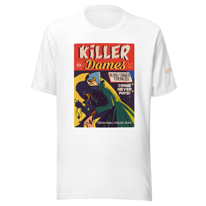 Age of Comics | Crime Collection | Killer Dames | Unisex T-shirt | White | Front Print