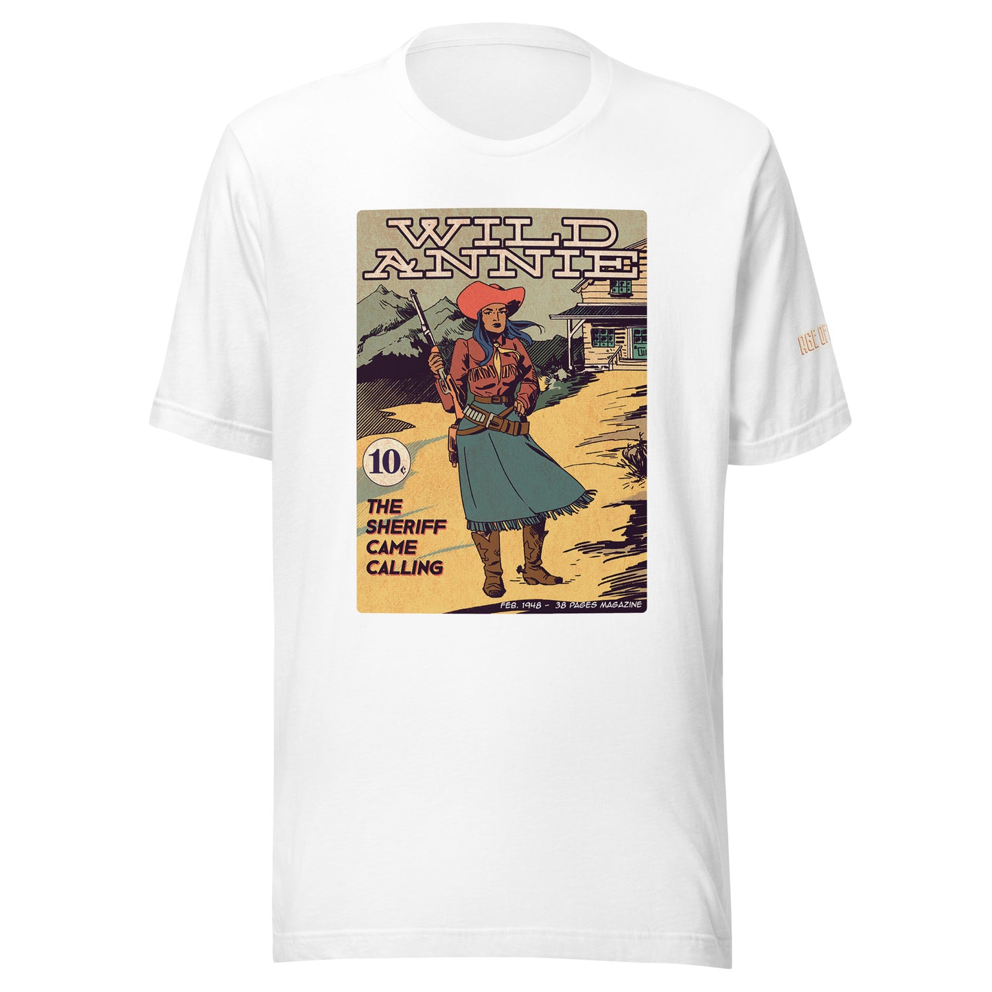 Age of Comics | Western Collection | Wild Annie | Unisex T-shirt | White | Front Print